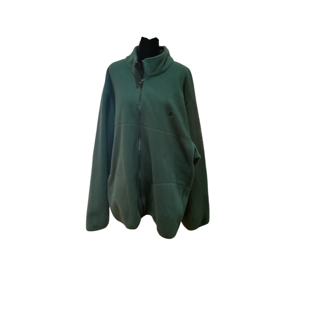 IZOD Mens Green Fleece Full Zip Jacket Big Tall 2XL Full Zip